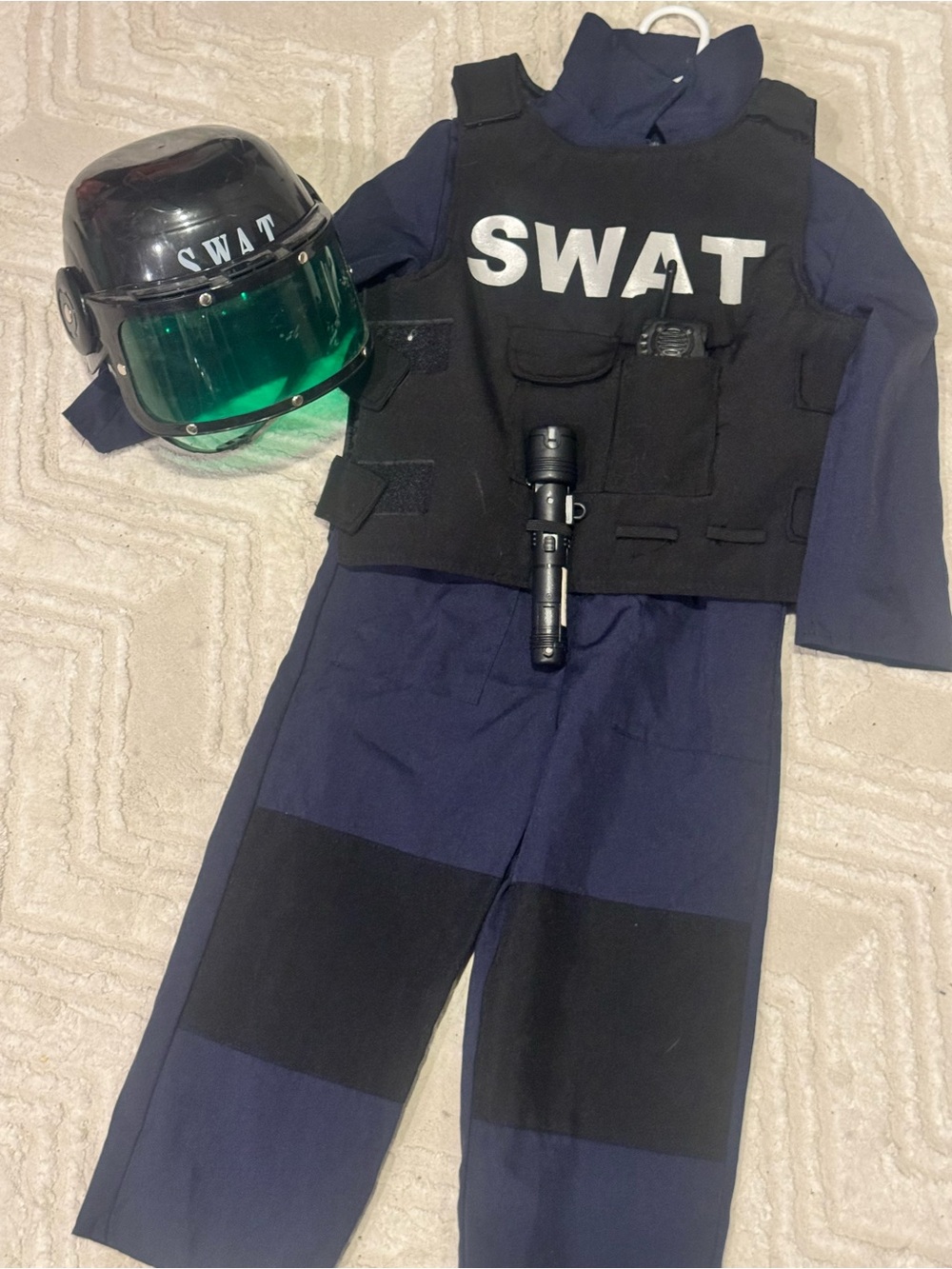 SWAT Kids Costume Set - Black & Navy Tactical Outfit
